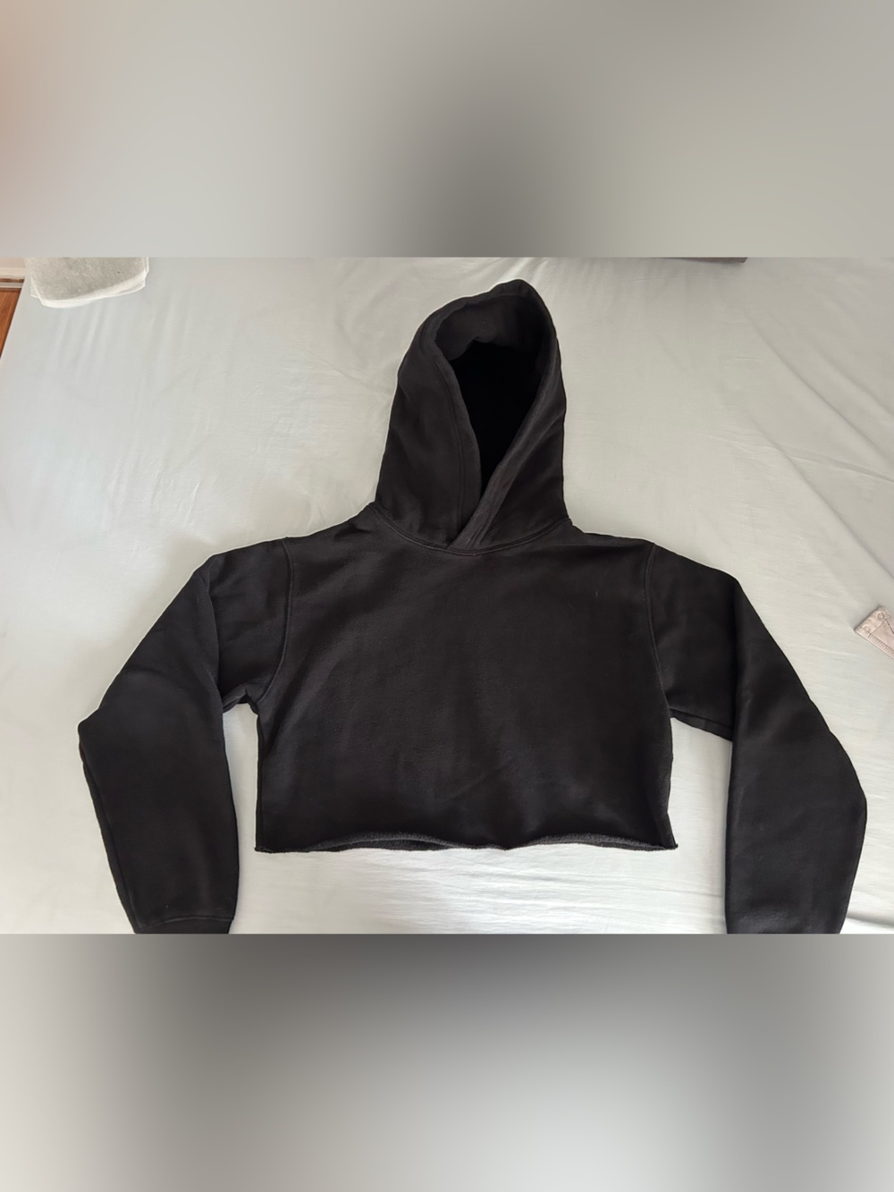 TNA Black Cropped Hoodie